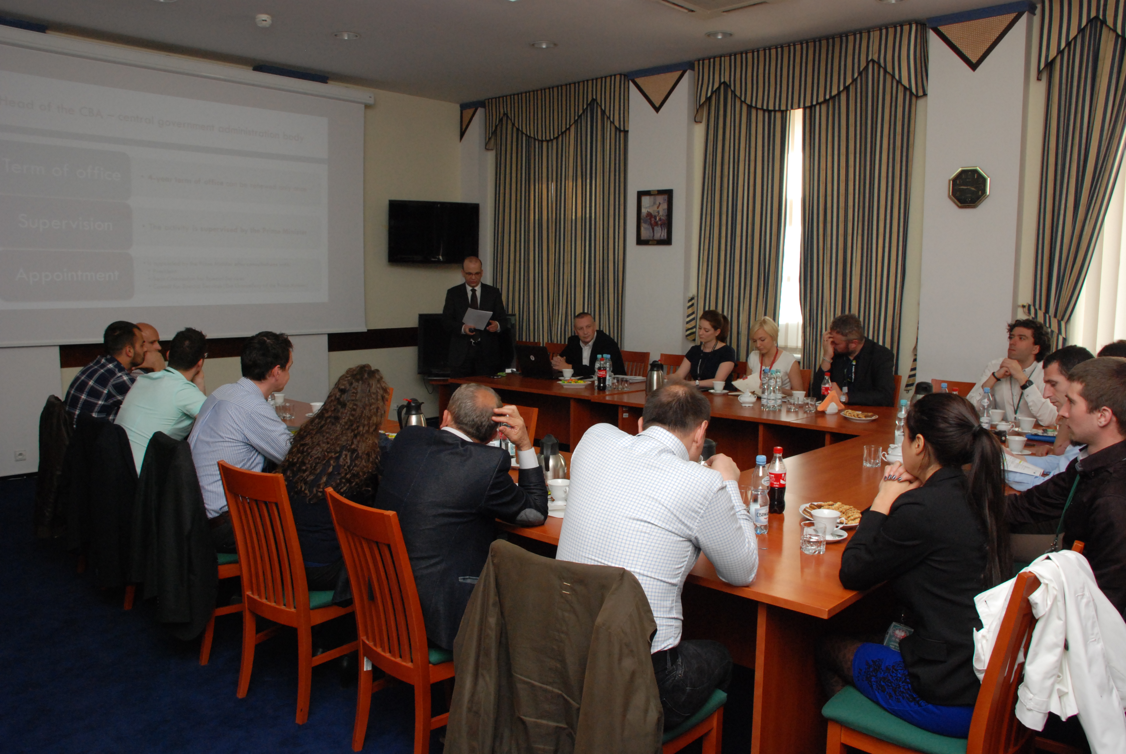  CBA representatives at a meeting with Balkan journalists