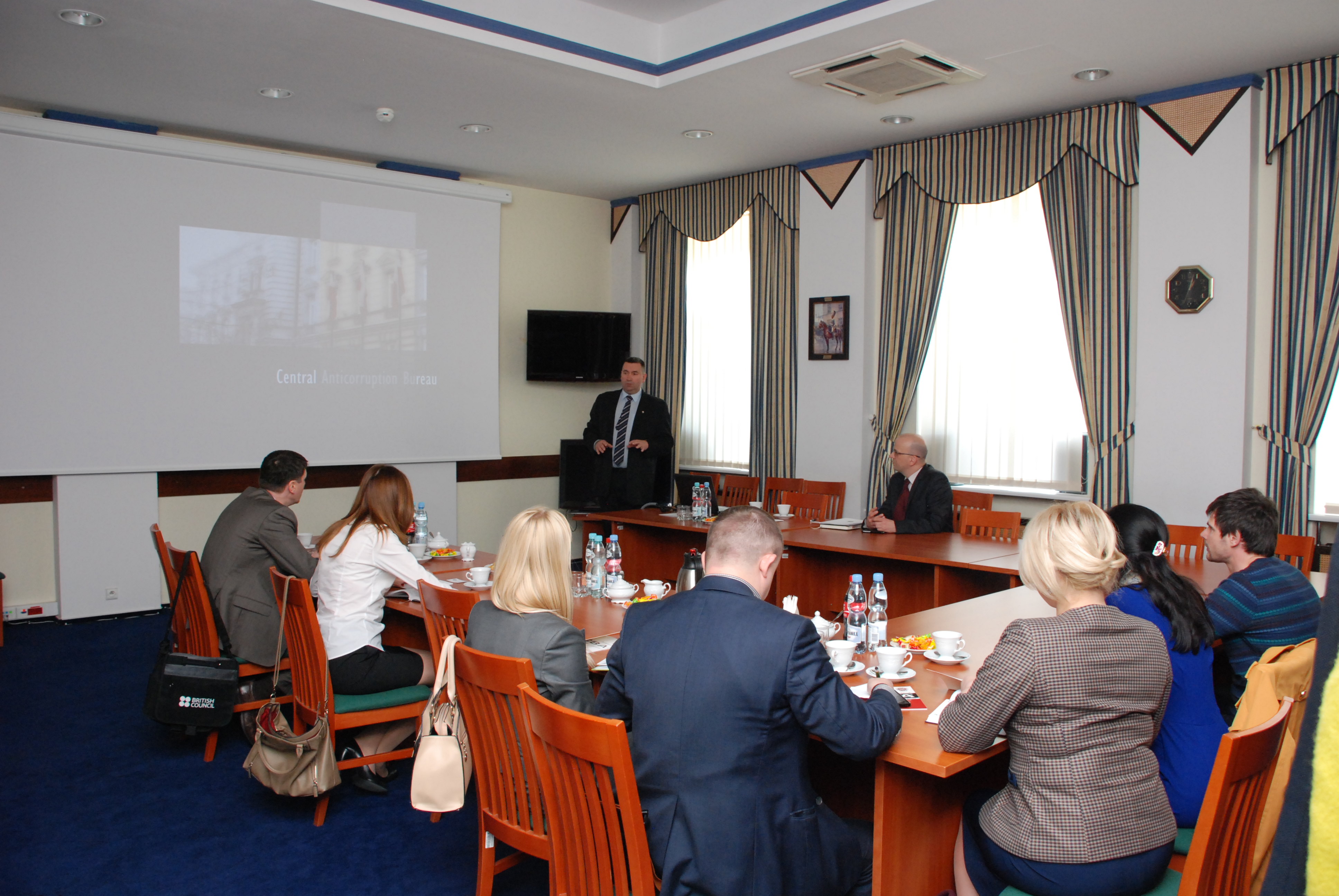  In the photo CBA representative during a meeting with a delegation from Moldova