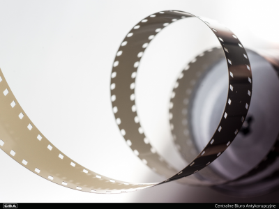 Zbliżenie na rolkę filmową.