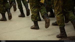 close-up of a military uniform