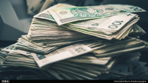 A pile of polish banknotes.